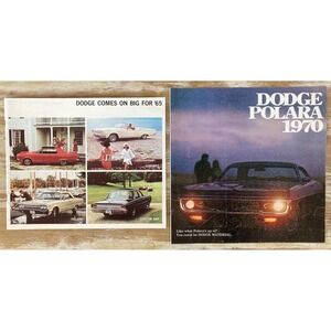 Vintage car dealership sales booklets Dodge Dart Polara Custom 880 1965 & 1970
